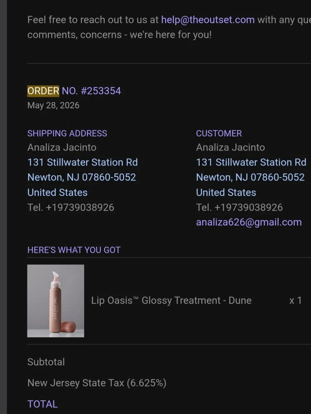 The Outset glossy treatment
